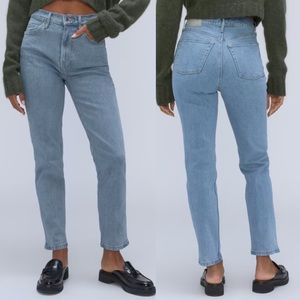 Everlane The Original Cheeky Jeans High Rise Organic Cotton: Stone Washed Sky